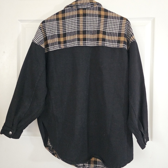 Sadie & Sage Denim Flannel‎ Shirt Shacket Jacket Small Outdoors Street Western - Picture 5 of 7